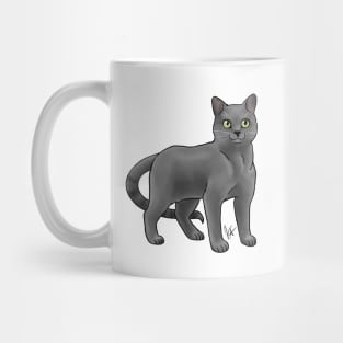 Cat - Russian Blue - Gray Mug